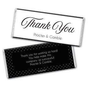 Personalized Business Dotted Thank You Chocolate Bar & Wrapper