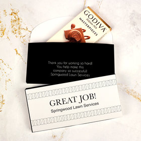 Deluxe Personalized Thank You Great Job Godiva Chocolate Bar in Gift Box
