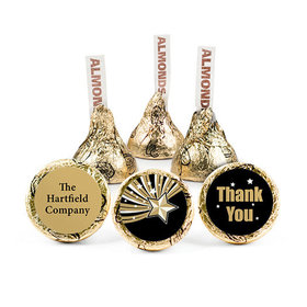 Personalized Thank You Gold Star Hershey's Kisses