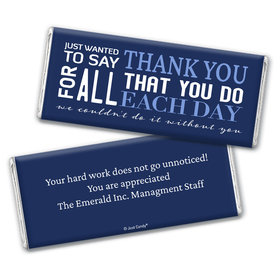 Personalized Thank You For All That You Do Business Chocolate Bar