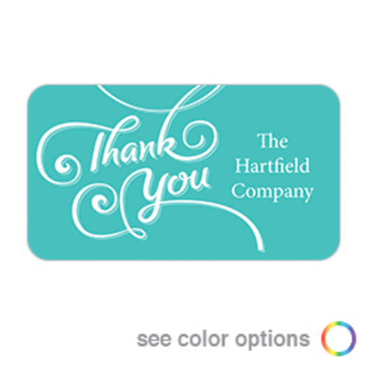 Personalized Thank You Scroll Mint Tin Sticker for Gumball Clear Tube