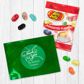 Personalized Thank You Swirl Jelly Belly Assorted Jelly Beans