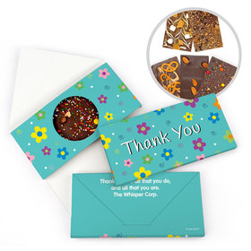 Personalized Thank You Flowers Gourmet Infused Belgian Chocolate Bars (3.5oz)