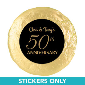 Anniversary Simple 50th Anniversary 1.25" Sticker (48 Stickers)