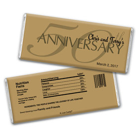 Anniversary Party Favors Personalized Chocolate Bar 50th Anniversary Chocolate Favor