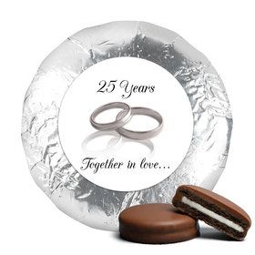 Anniversary Chocolate Covered Oreos Gilded Rings 25th