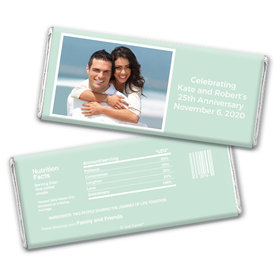 Anniversary Personalized Chocolate Bar Wrappers Photo & Message