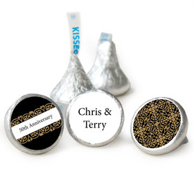 Anniversary Personalized Hershey's Kisses Golden 50th Assembled Kisses
