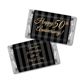 Anniversary Personalized Hershey's Miniatures Wrappers 50th Pinstripe