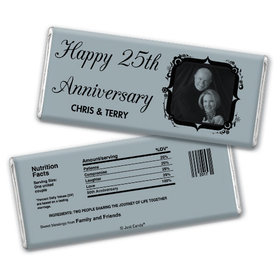 Anniversary Party Favors Personalized Chocolate Bar 25th Anniversary Candy - Tomorrow & Forever 25th Party Favors & Wrapper