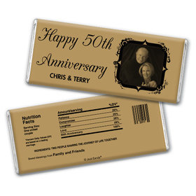 Anniversary Party Favors Personalized Chocolate Bar 50th Anniversary Candy - Tomorrow & Forever Party Favors & Wrapper