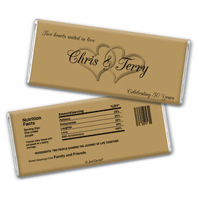Anniversary Party Favors Personalized Chocolate Bar Chocolate & Wrapper Always My One 50th Anniversary Favors