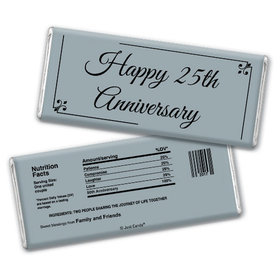 Anniversary Party Favors Personalized Chocolate Bar Chocolate & Wrapper Simple Truth 25th Anniversary Favors