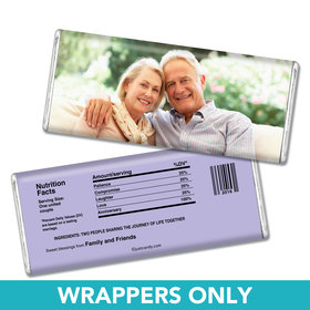 Anniversary Personalized Chocolate Bar Wrappers Full Photo
