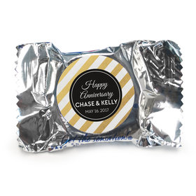 Personalized Anniversary Shimmering Stripes Peppermint Patties