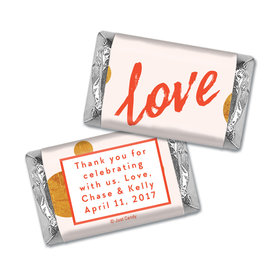 Personalized Hershey's Miniatures Wrappers Bubbling Love Anniversary Favors
