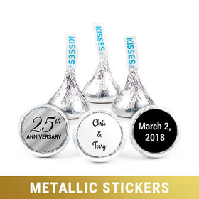 Personalized Metallic Anniversary 25th Hershey's Kisses