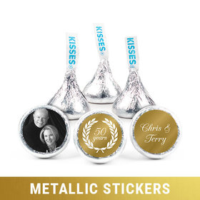 Personalized Metallic Anniversary Now & Then Hershey's Kisses