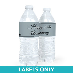 Personalized Anniversary 25th Simple Truth Water Bottle Sticker Labels (5 Labels)
