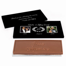Deluxe Personalized Anniversary Then & Now Photo Chocolate Bar in Gift Box