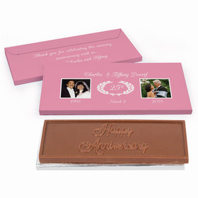 Deluxe Personalized Anniversary Then & Now Photo Chocolate Bar in Gift Box