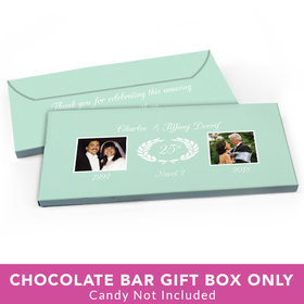 Deluxe Personalized Anniversary Then & Now Photo Candy Bar Favor Box