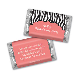 Bachelorette Party Favor Personalized Hershey's Miniatures Zebra Stripes