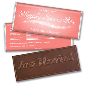 Wedding Favor Personalized Embossed Chocolate Bar "Happily Ever After"