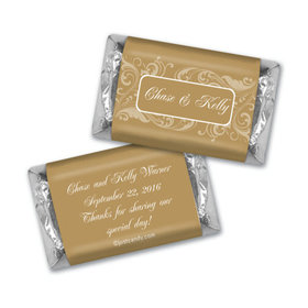 Wedding Favor Personalized Hershey's Miniatures Wrappers Filigree