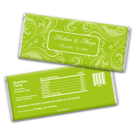 Wedding Favor Personalized Chocolate Bar Wrappers Filigree
