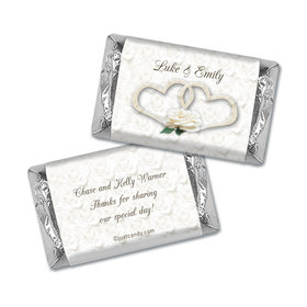 Wedding Favor Personalized Hershey's Miniatures Wrappers Two Hearts Lord's Blessing