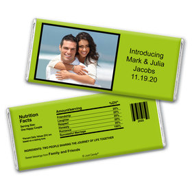 Wedding Favor Personalized Chocolate Bar Wrappers Photo & Message
