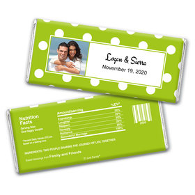 Wedding Favor Personalized Chocolate Bar Wrappers Polka Dots