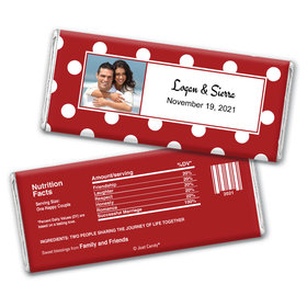 Wedding Favor Personalized Chocolate Bar Wrappers Polka Dots