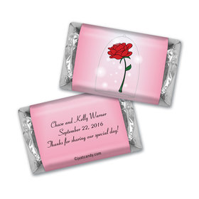 Wedding Favor Personalized Hershey's Miniatures Beauty and Beast Rose