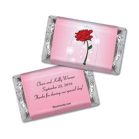 Wedding Favor Personalized Hershey's Miniatures Wrappers Beauty and Beast Rose