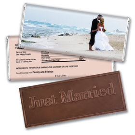 Wedding Favor Personalized Embossed Chocolate Bar Full Photo