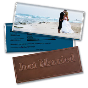 Wedding Favor Personalized Embossed Chocolate Bar Full Photo