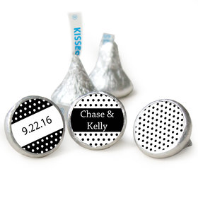 Wedding Favor Personalized Hershey's Kisses Small Polka Dots Assembled Kisses - pack of 50
