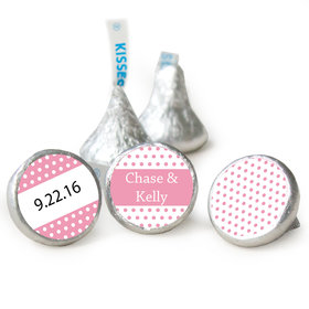 Wedding Favor Personalized Hershey's Kisses Small Polka Dots Assembled Kisses - pack of 50