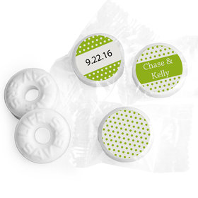 Wedding Favor Personalized Life Savers Mints Small Polka Dots