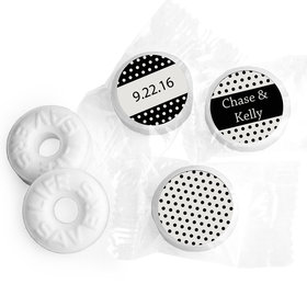 Wedding Favor Personalized Life Savers Mints Small Polka Dots