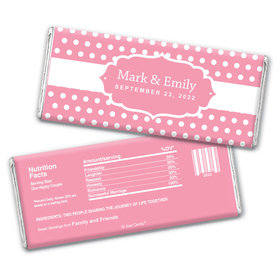 Wedding Favor Personalized Chocolate Bar Wrappers Small Polka Dots