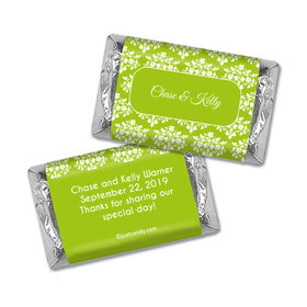 Wedding Favor Personalized Hershey's Miniatures Wrappers Floral Lattice