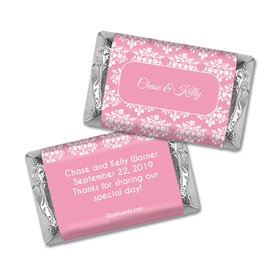 Wedding Favor Personalized Hershey's Miniatures Wrappers Floral Lattice