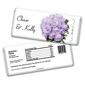 Wedding Favor Personalized Chocolate Bar Flower Bouquets