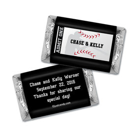 Wedding Favor Personalized Hershey's Miniatures Wrappers Baseball Ticket
