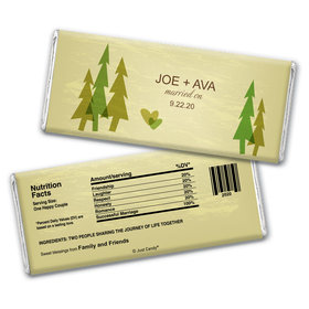 Wedding Favor Personalized Chocolate Bar Wrappers Forest