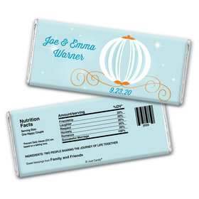 Wedding Favor Personalized Chocolate Bar Wrappers Cinderella Inspired Carriage
