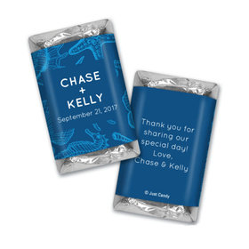 Personalized Hershey's Miniatures Wrappers Ocean Animals Wedding Favors